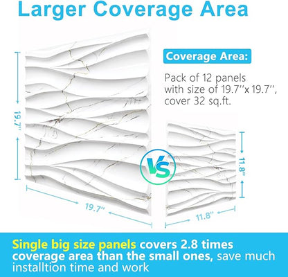 STICKGOO Wave Wall Panels for Interior Wall Decor, Decorative PVC Panels for - Image 6