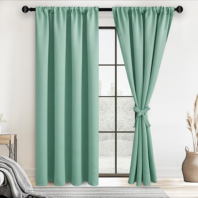 JIUZHEN Blackout Curtains for Bedroom– Thermal Insulated, Noise Reducing Room by JIUZHEN