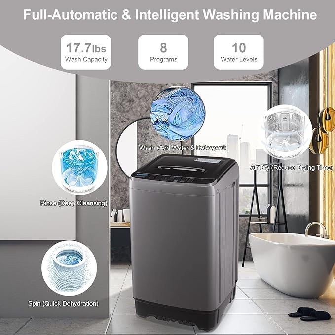 17.7 lbs Full Automatic Washing Machine - Image 3