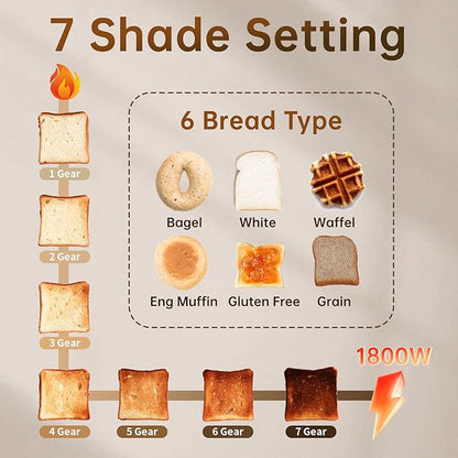 SEEDEEM Toaster 4 Slice, Stainless Steel, Touch Screen - Image 4
