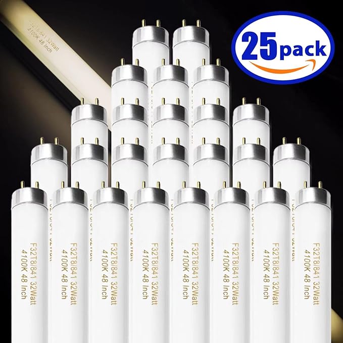 25 Pack F32T8/841 Fluorescent Tube 48 Inch, T8 Fluorescent Light Bulb 4 Foot 32 - Image 3