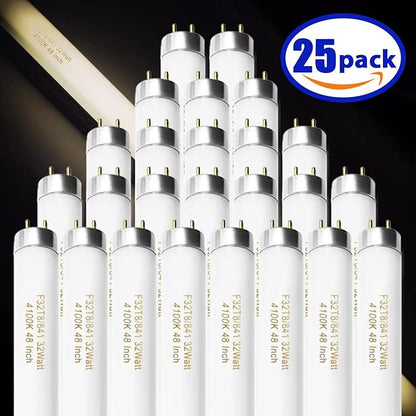 25 Pack F32T8/841 Fluorescent Tube 48 Inch, T8 Fluorescent Light Bulb 4 Foot 32 - Image 3