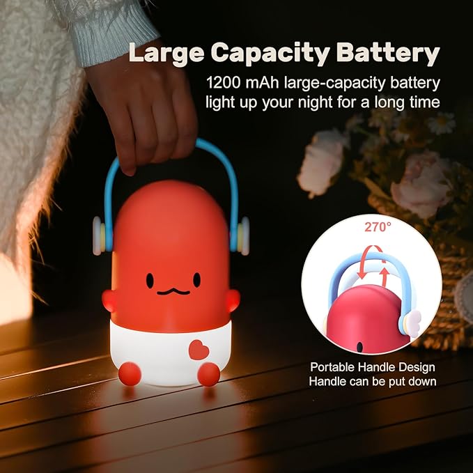 ICARER FAMILY Night Light for Kids, Rechargeable LED Night Lamp for Children‘s - Image 5