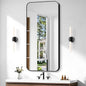 Bathroom Mirror, 48 x 24 inch Black Rectangle Wall Mirror, Metal Framed by WelcometoCIVENO
