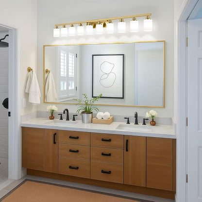 DIKAIDA Gold Bathroom Vanity Light, 10-Light Brushed Gold Bathroom Light - Image 7