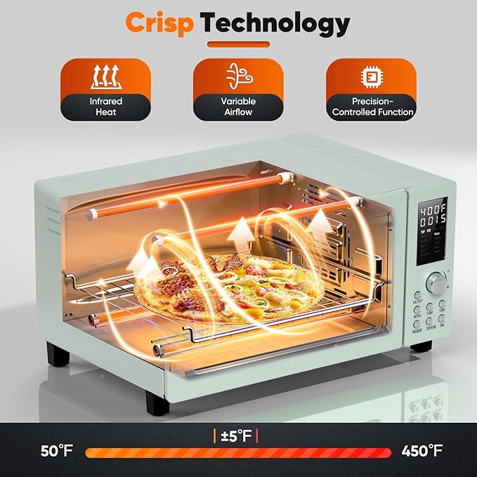 Nuwave Bravo Pro Smart 21QT Toaster Oven Air Fryer Combo, Convection Oven - Image 4