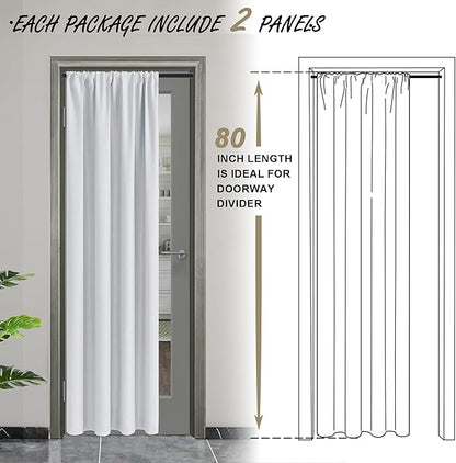 JIUZHEN 80 Inch Length Door Curtains - Image 2