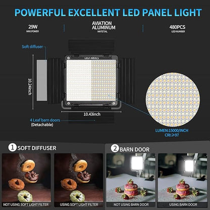 GVM 2 Pack LED Video Lighting Kits - Image 2
