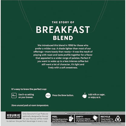 Starbucks Coffee K-Cup Pods, Breakfast Blend, Medium Roast Coffee, Notes of - Image 5