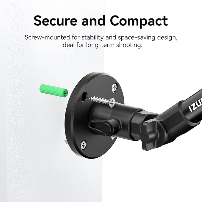ULANZI ZJ04 Magic Arm Camera Wall Mount Overhead Mount, 70cm/27.6inch Aluminum - Image 2