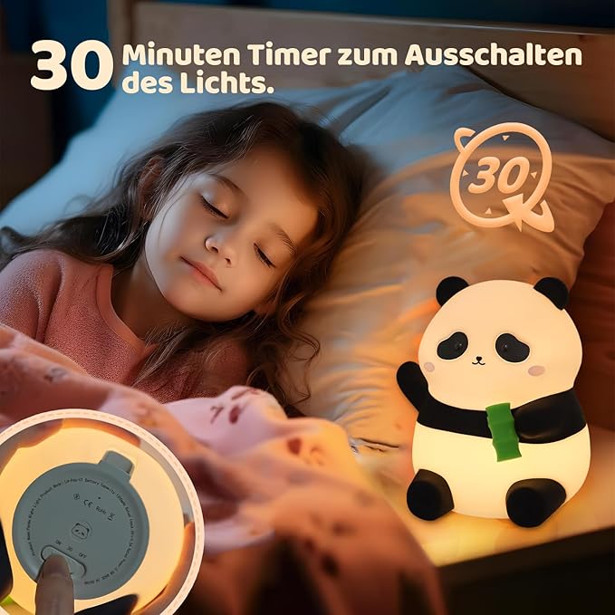 Rytinazzz Panda Night Light, 50-Hour Battery & Pat-to-Change Brightness - Image 4