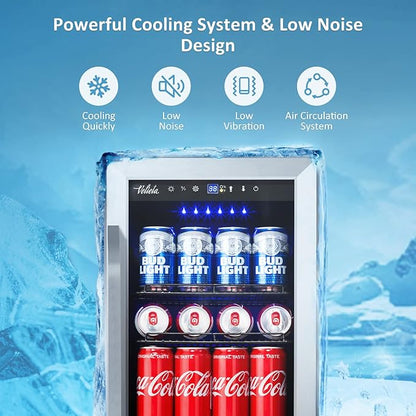 15'' Beverage Refrigerator and Beer Fridge Under Counter Built-in or - Image 3