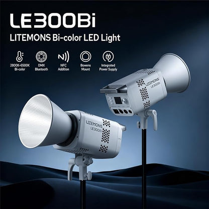 Godox Litemons LE300Bi 300W Bicolor LED Video Light, 58900Lux@1M Studio Light - Image 2