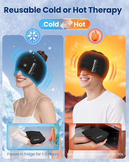 ONLYCARE Migraine Relief Cap, Upgraded Odorless Headache Relief Cap, 360° Gel - Image 7
