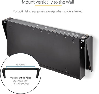 StarTech.com 1U Wall Mount Patch Panel Bracket – 19 in – Steel - Image 4