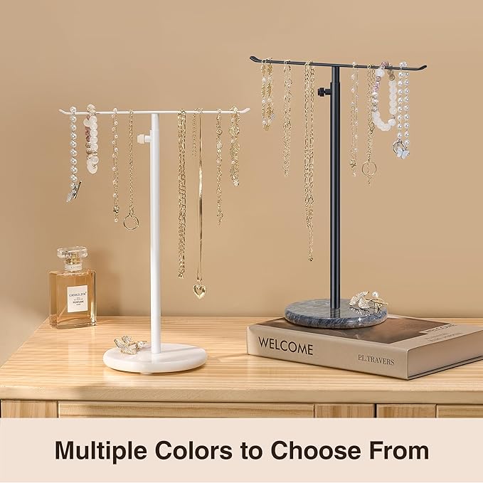 Josmimic Black Necklace Holder Jewelry Organizer Stand – Adjustable Height - Image 4