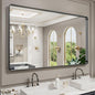 LOAAO Black Metal Framed Bathroom Mirror by LOAAO