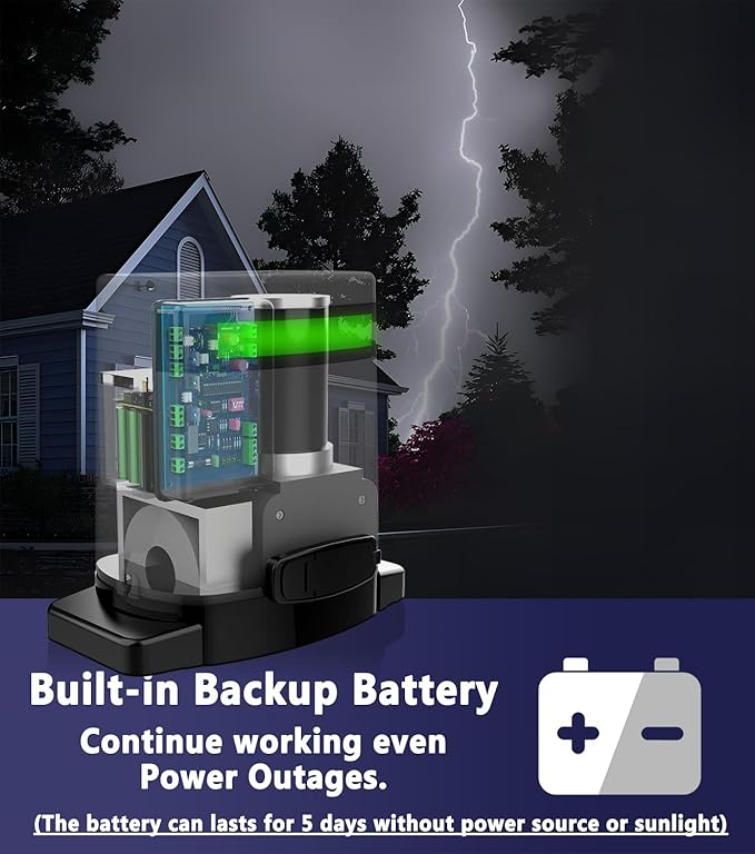 Blütezeit 1400lb Sliding Gate Opener, Solar Power | WiFi Control | Battery - Image 4