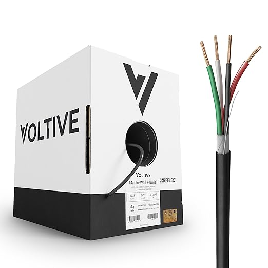 Voltive 14/4 Speaker Wire, in-Wall CL3 & Direct Burial, 250ft by Voltive