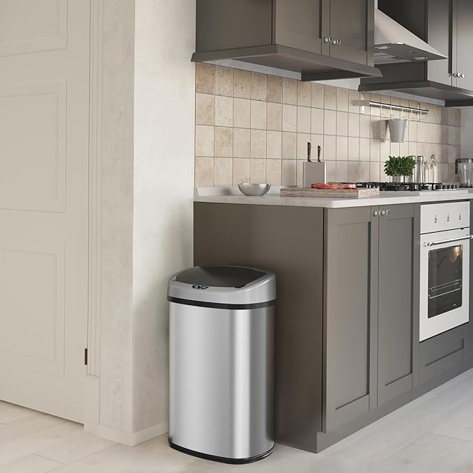 iTouchless 50 Liter / 13 Gallon Stainless Steel Kitchen Trash Can - Image 2