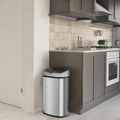 iTouchless 50 Liter / 13 Gallon Stainless Steel Kitchen Trash Can - Image 2