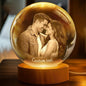 Herihues Personalized 3D Photo Crystal Ball, Custom Engraved Picture Lamp by Herihues