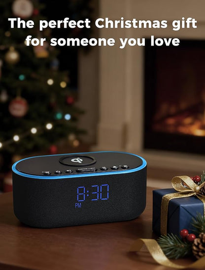 Odokee Wireless Charging Alarm Clock Radio: Qi Certified Fast Wireless Charger - Image 7