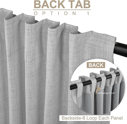 100% Blackout Shield Linen Blackout Curtains - Image 3