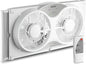 shinic 9" Twin Window Fan with Reversible Airflow, Removable Cover and Bug by SHINIC