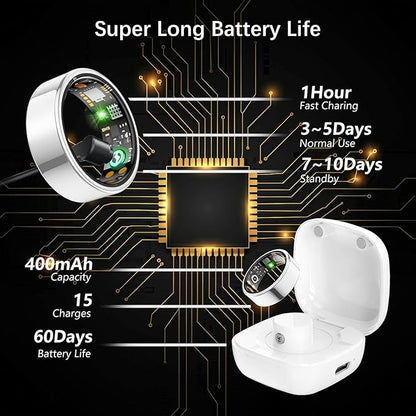 Smart Health Ring for Women Men, Fitness Tracker Ring - Image 7