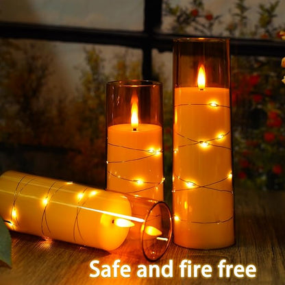 Flickering Flameless LED Candles, Battery Operated Candles 9 Pcs - Image 3