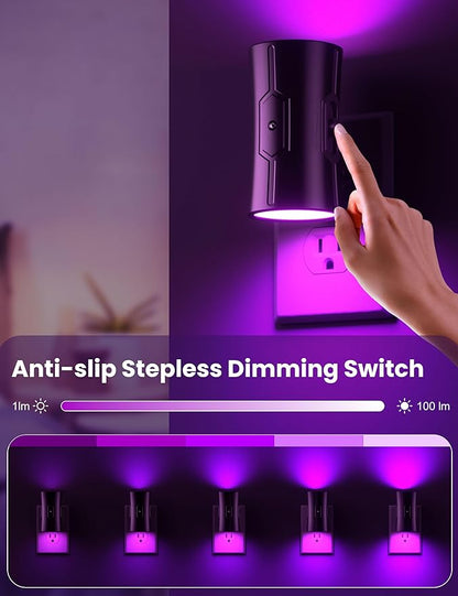 Sujeet Purple Night Light, Plug in Wall Light - Image 3