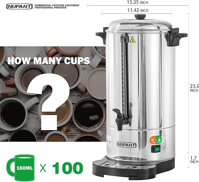 Commercial Coffee Urn 100 Cup/15L Coffee Dispenser - Image 2