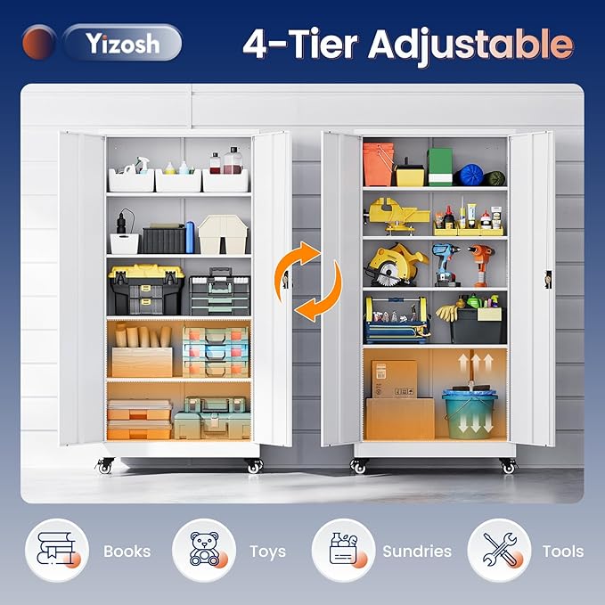 Yizosh Metal Garage Storage Cabinet - Image 5
