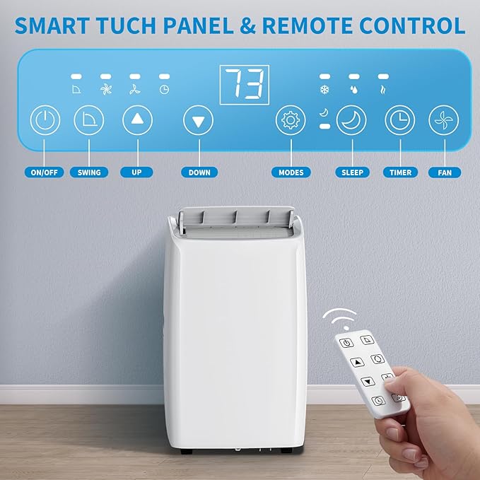 Powerful 14, 000 BTU Portable Air Conditioners, Cools Up to 750 Sq.Ft, 3-IN-1 - Image 9