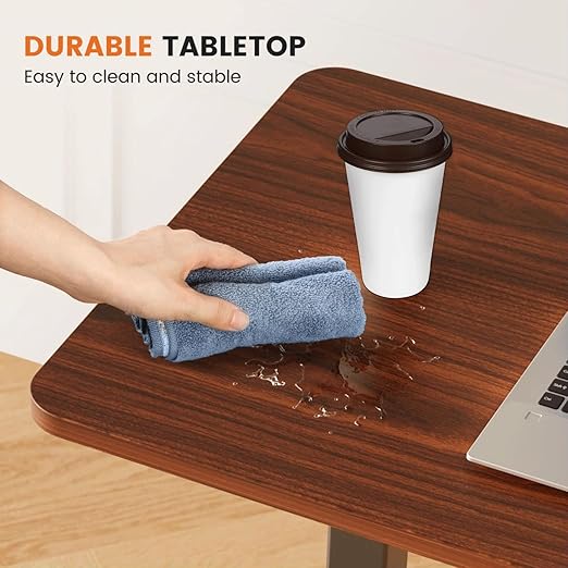 Mobile Bed Laptop Desk with Lockable Wheels and Height Adjustment Function - Image 6