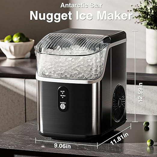 Antarctic Star Nugget Ice Maker Countertop, Chewable Nugget Ice Machine - Image 4