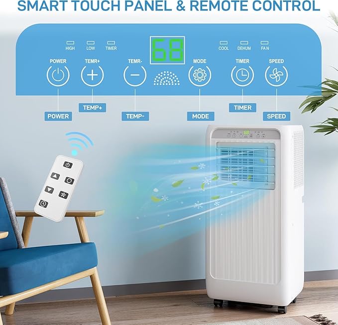 Portable Air Conditioners 8000 BTU, Remote Control AC Unit - Image 2