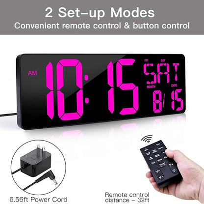 XREXS Large Digital Wall Clock - Image 3