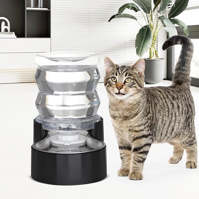 RIZZARI Dog Food Water Dispenser: 4L Large Black Stainless Steel Feeder - Image 5