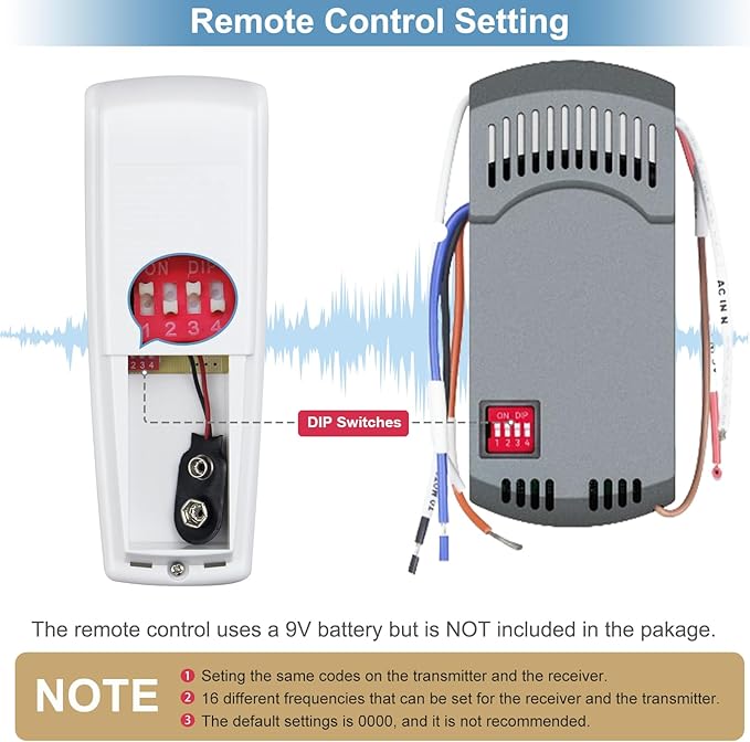 Hampton Bay Ceiling Fan Remote Control Kit, - Image 4