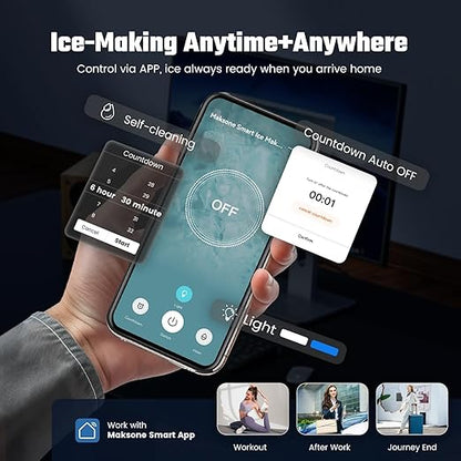 Maksone Nugget Ice Maker Countertop, Self-Cleaning ice Machine - Image 2