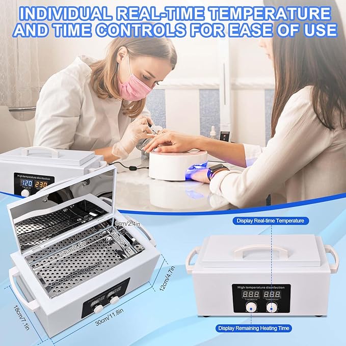 High Temperature Steriliser Autoclave Machine 110V 300W Nail Tool Steriliser - Image 4