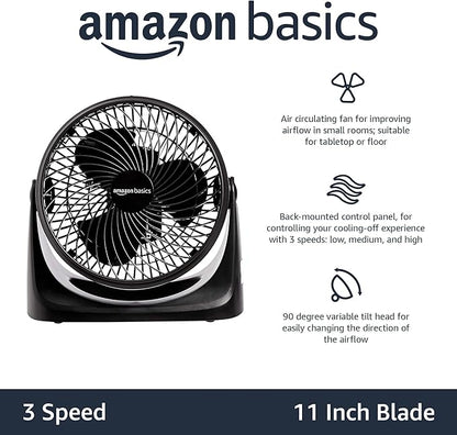 Amazon Basics Air Circulator Fan, Desk Fan - Image 2