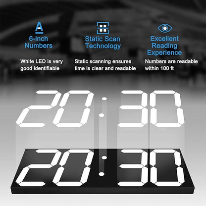 CHKOSDA LED Large Digital Wall Clock, Oversize Wall Clock - Image 5