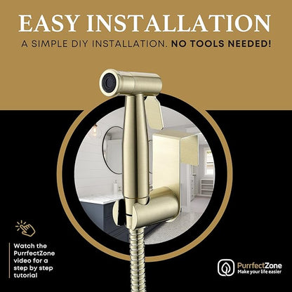 Purrfectzone Bidet Sprayer for Toilet, Handheld Bidet Sprayer Kit, - Image 2