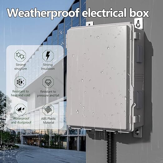 Electrical Junction Box, Ventilated Design, Cable Grommets, Indoor/Outdoor Use - Image 2