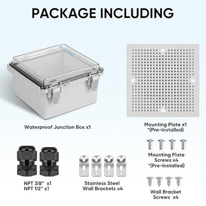 TICONN Waterproof Electrical Junction Box IP67 ABS Plastic Enclosure - Image 6