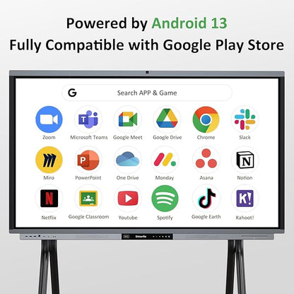 Shiarffe R9 Smart Board 86 Inch 4K Interactive Whiteboard Google EDLA-Certified - Image 3