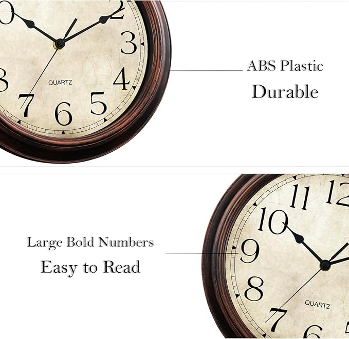 KECYET 14 Inch Wall Clocks Battery Operated Silent Non-Ticking Analog Wall - Image 9